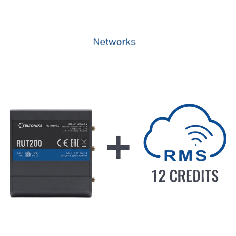 Router Teltonika LTE/4G RUT200 + 12 creditos RMS