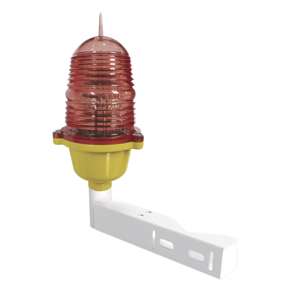 Estrobo Led de Obstrucción Color Rojo (110 Vca de Entrada) / Luz fija / Incluye Herraje para montarlo