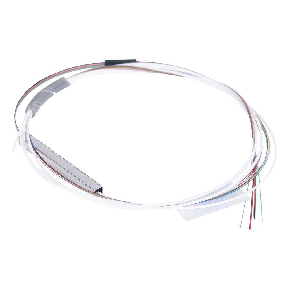 Divisor Óptico (Splitter) Tipo PLC, de 1x8, Sin Conectores