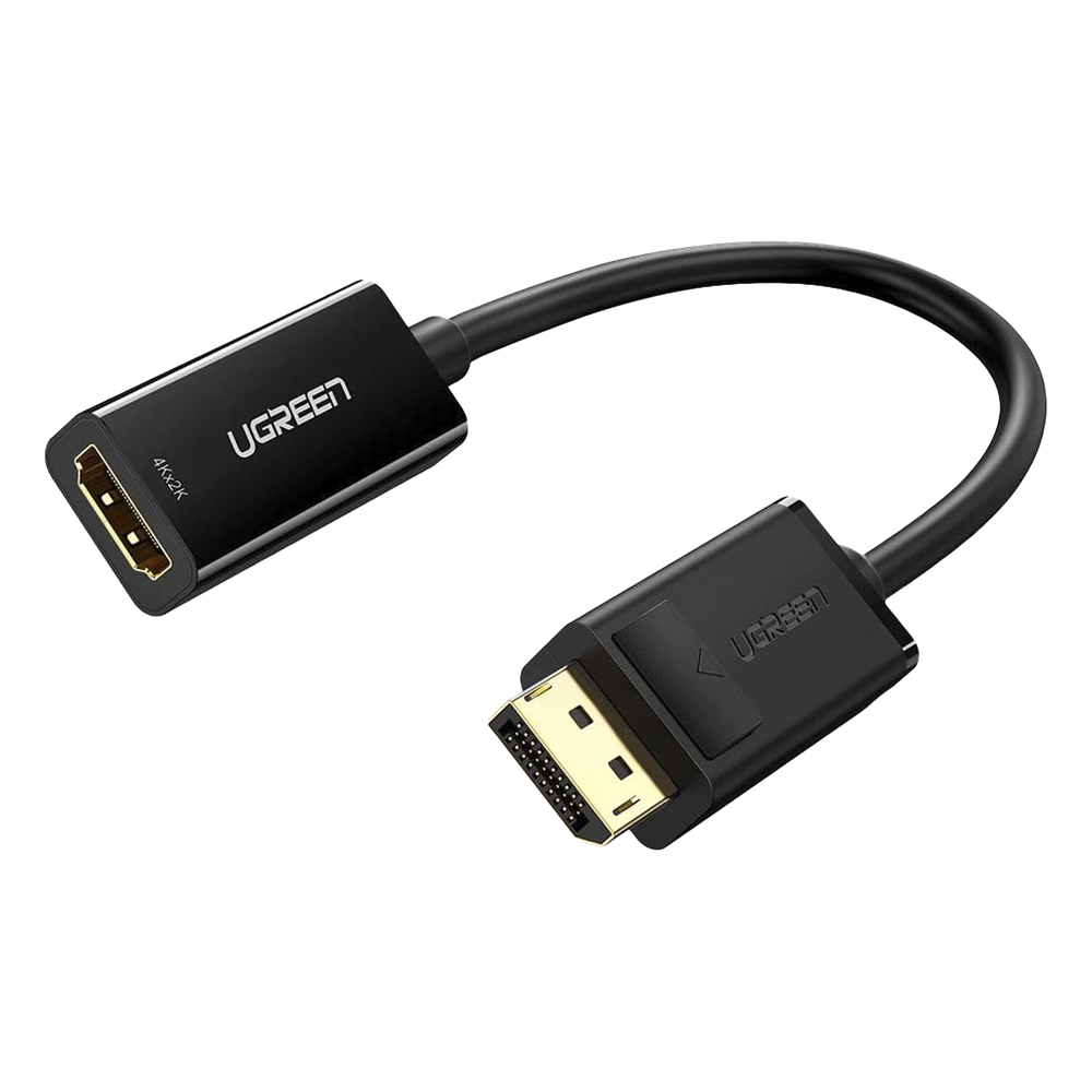 Convertidor DisplayPort a HDMI 4K| 3D | HDR | Blindaje Interno | Botón Liberador | Carcasa de ABS | Plug & Play | CE, FCC, RoHS | Cable de 25 cm (9.84 Pulgadas).