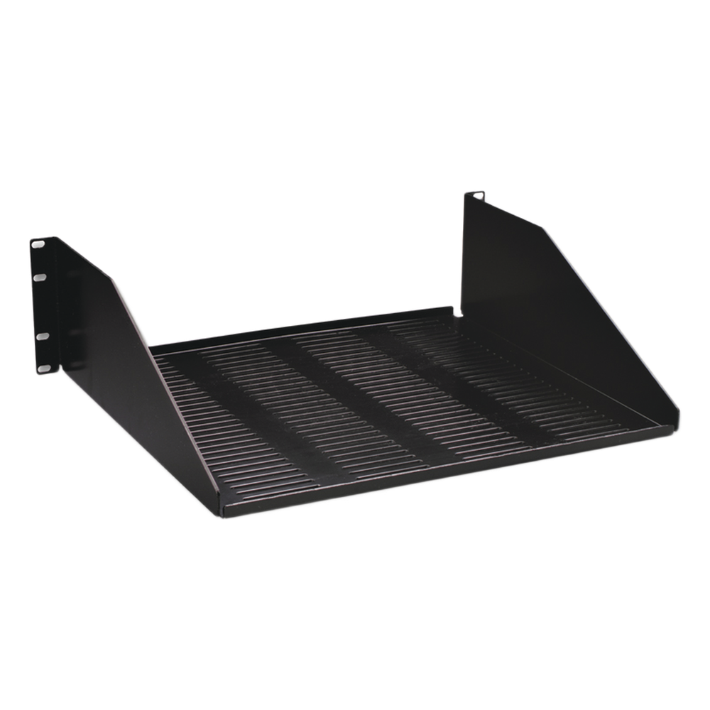 Charola para soportar equipo en Rack de 19in, ventilada, 3UR, Color Negro