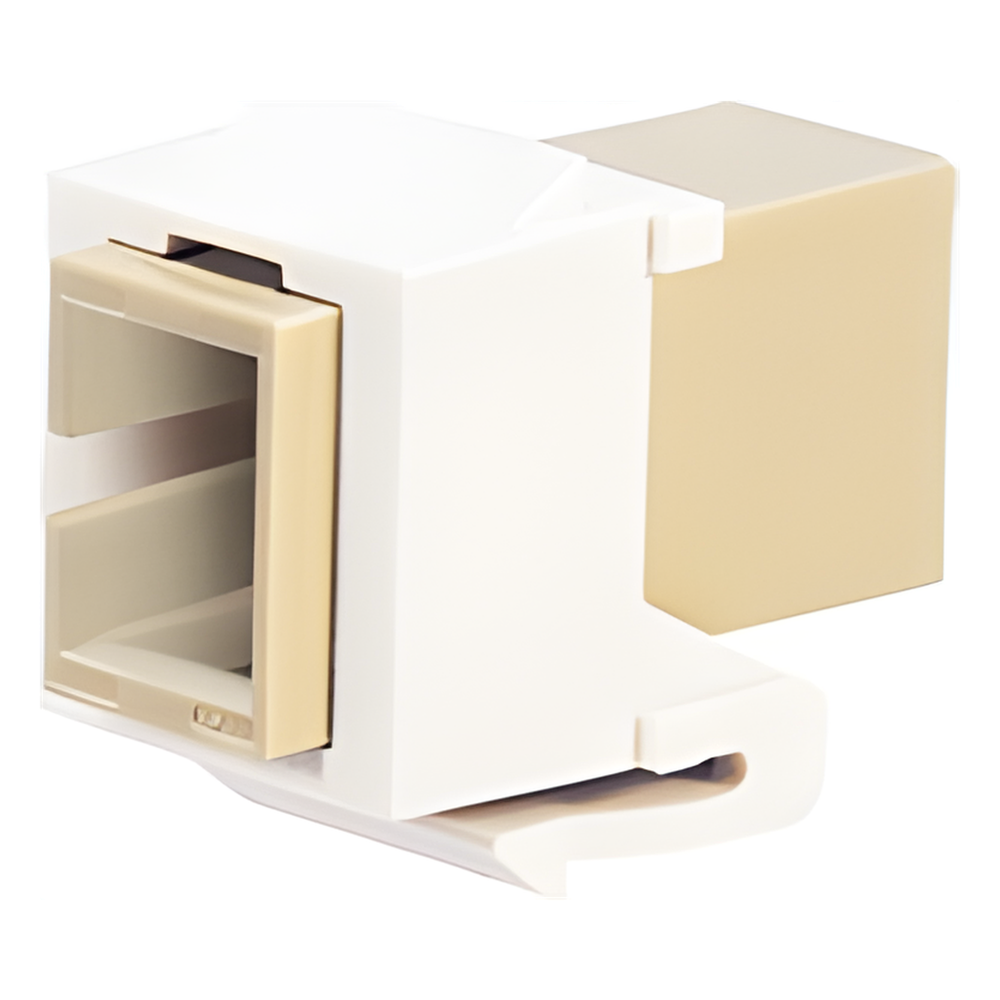 Módulo Acoplador SC Simplex, para Fibra Óptica Monomodo OS1/OS2, Tipo Keystone, Color Blanco Mate