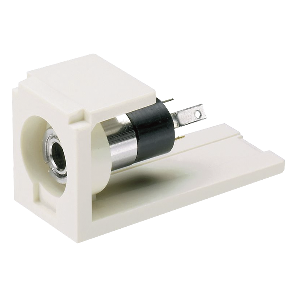 Módulo Estéreo de 3.5 mm (0.14 Pulgadas), Tipo Mini-Com, Para Soldar, Color Blanco Mate