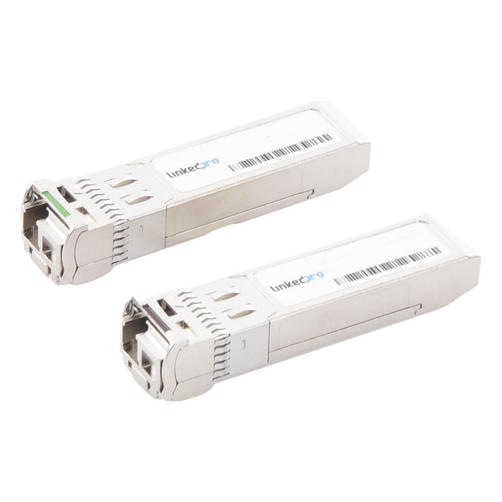 Transceptores Ópticos Bidireccionales SFP+ (Mini-Gbic) / Monomodo 1270 & 1330 nm / 10 Gbps / 10GBASE-BX / Conector LC/UPC Simplex / DDM / Hasta 3 km / 2 Piezas