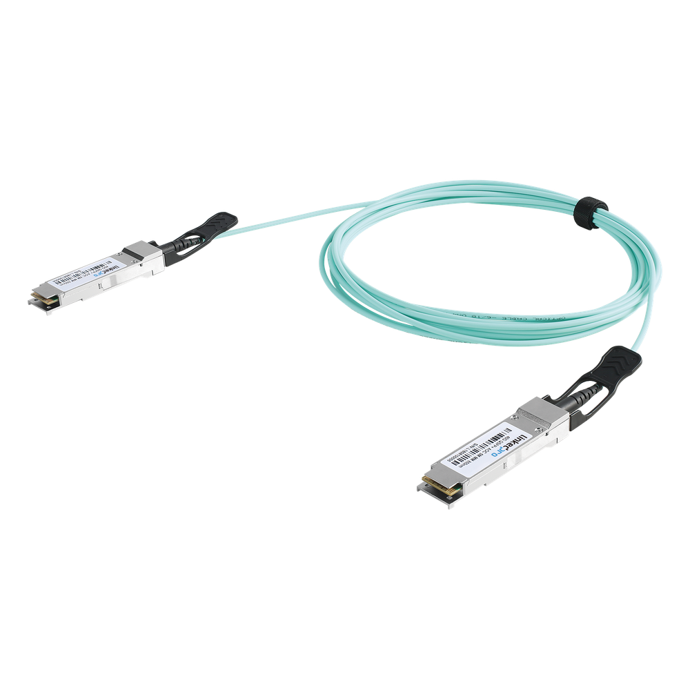 Cable AOC QSFP+ de 40 Gbps a 40 Gbps / Cable de fibra óptica Activo / Longitud: 1 metro