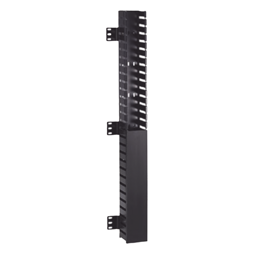 Organizador Vertical IN-Cabinet, Sencillo (Solo Frontal), Para Uso Con Gabinetes Panduit, Montaje Frontal en Riel de Rack, 40 UR, 2.25 in de Ancho, Color Negro