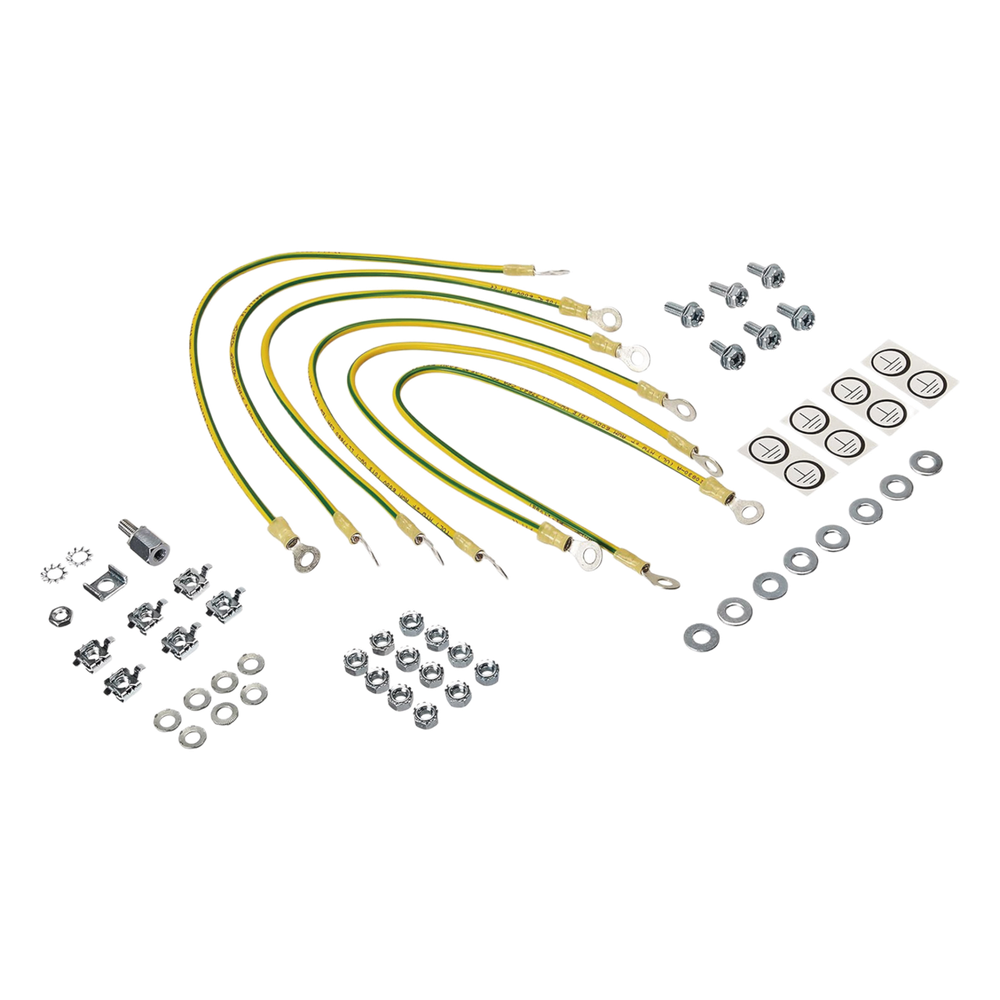Kit de Accesorios de Tierra Física, Para Gabinetes ProLine, Incluye 6 Cables 12 AWG de 411 mm de Largo Con Terminaciones de Anillo y Accesorios de Montaje M6