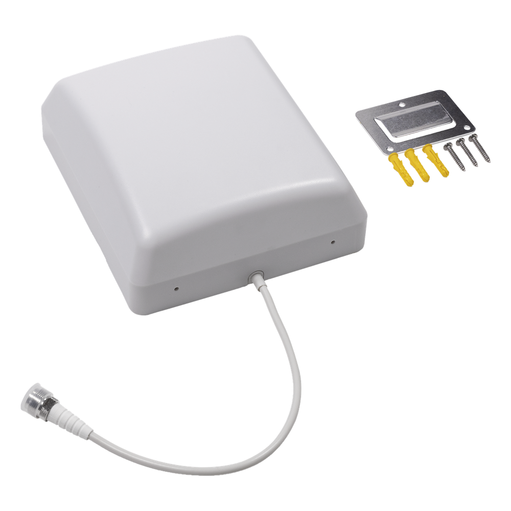 Antena Tipo Panel Multibanda 600-960 MHz/ 1425-4700 MHz. Para interior. Especial para amplificadores y dispositivos celulares Multi-tecnología.