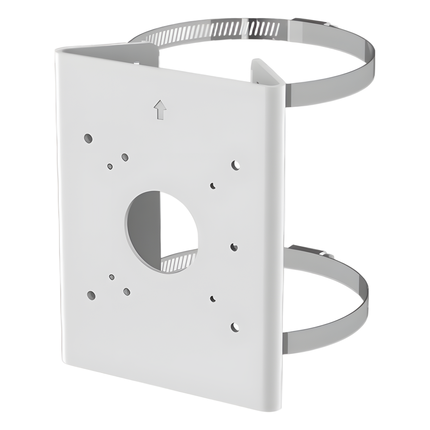 Soporte para poste de aluminio y acero inoxidable para cámaras de videovigilancia / carga máxima 4 kg / diámetro 65-152 mm
