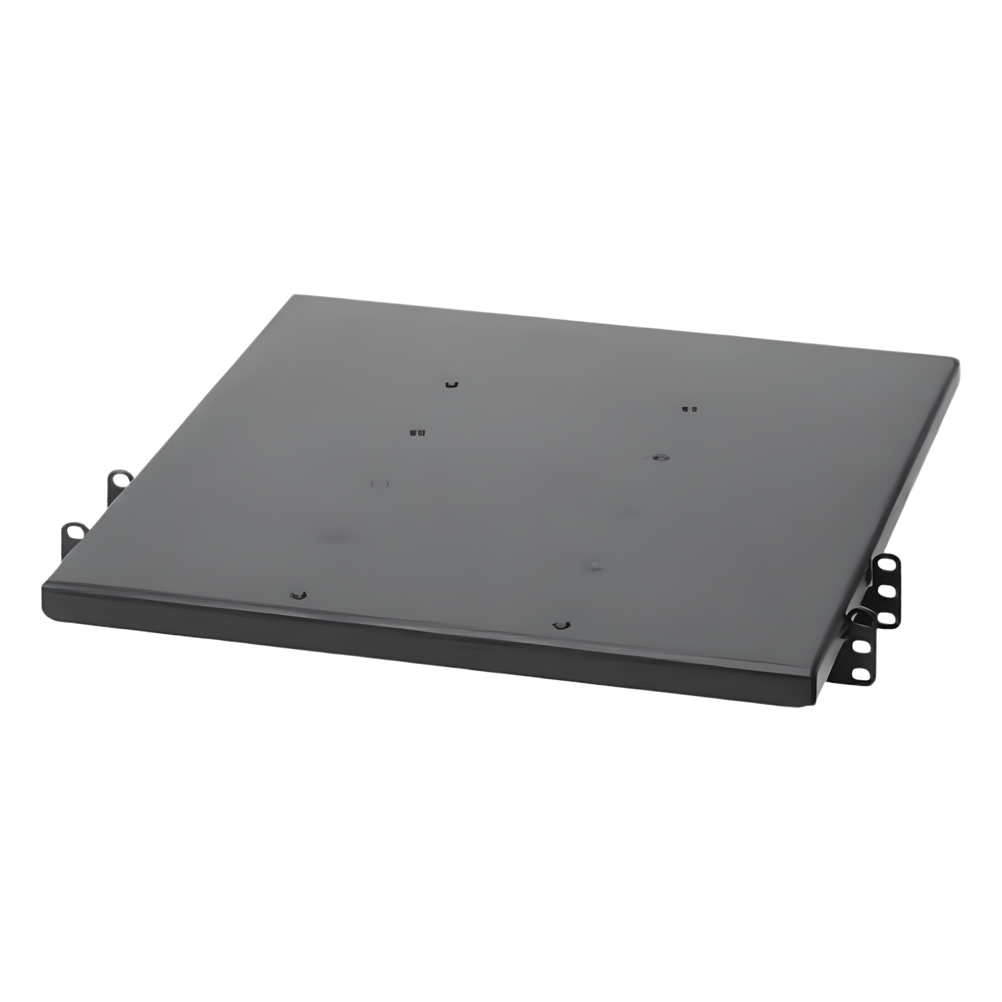 Charola de Doble Fijación en Rack de 2 Postes, 635 mm de Profundidad, y Soporte de Peso de 113 Kg, 1 UR, Color Negro