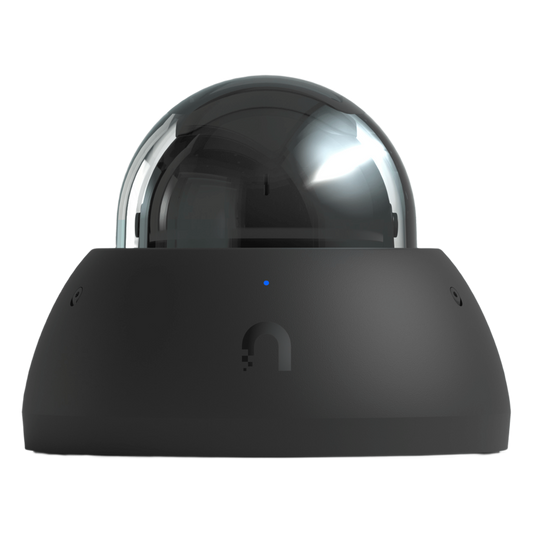 Cámara UniFi Protect G5 AI Dome Negro, Para Interior o Exterior, 4K (8MPX), Ángulo 109.9°. Visión Nocturna IR Hasta 40m, Detecciones Inteligentes de Rostros y Placas, Audio Bidireccional, Protección IP66, Anti-Vandalismo