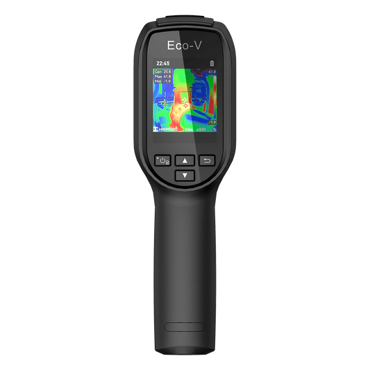 Eco-V - Cámara Termográfica Portátil / SuperIR 240 x 240 / Rango de -20°C a 550°C / Pantalla LCD 2.4" / Fusión Térmica-Visible / Memoria 4GB (30,000 imágenes) / Batería 8h