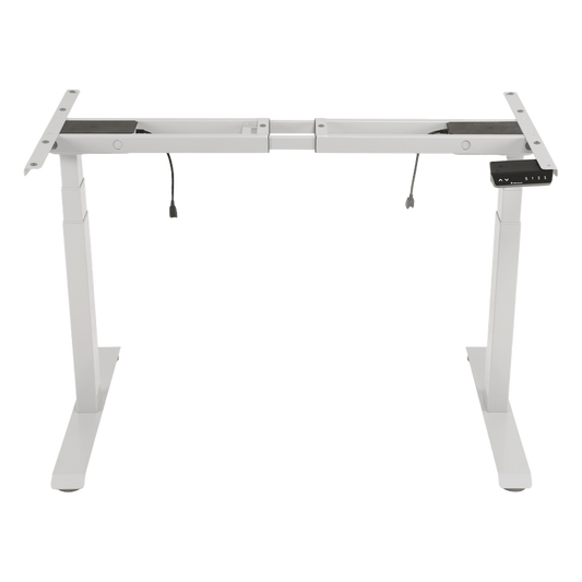 Base de Escritorio Motorizado Profesional / Altura Ajustable 60-125cm / Estructura Estable / Funcionamiento Suave / 3 Preset de Posiciones / Color Blanco / Soporta hasta 100Kg de carga