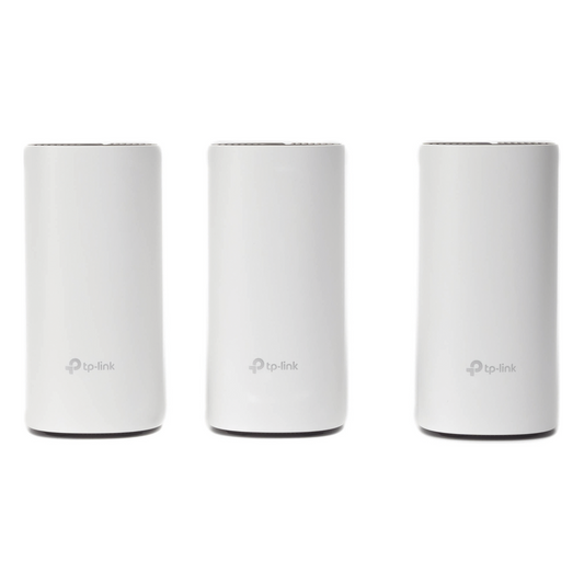 KIT 3 Routers Inalámbricos MESH Interior para Hogar / Doble Banda Wi-Fi 5 AC1200 Mbps / 2 Puerto Gigabit WAN/LAN / 2 Antenas Internas / Administración Mediante la App Deco (iOS, Android)