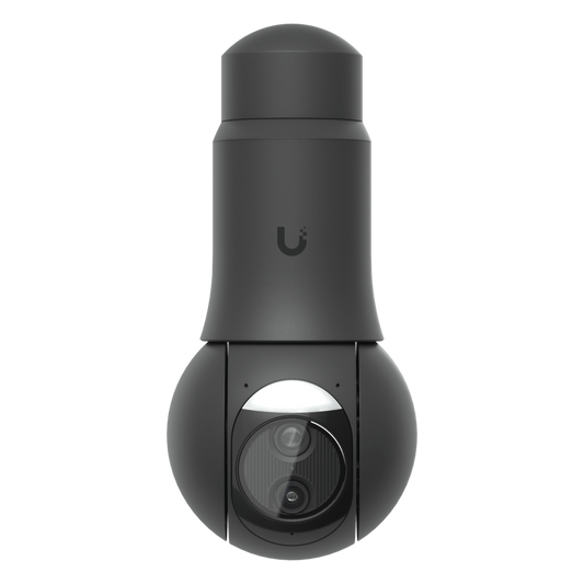 Cámara UniFi Protect G6 PTZ Color Negro, Doble Lente 4K, Zoom Híbrido 10x, Motor AI Multi-TOPS, Visión Nocturna IR 30m, Audio Bidireccional, Protección IP66, Resistencia al Vandalismo IK04
