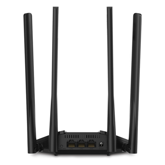 Router inalámbrico AC1200 / 2 Puertos LAN 10/100/1000 / 1 Puerto WAN 10/100/1000 / Tecnología MU-MIMO y Beamforming / 4 Antenas de 5 dBi