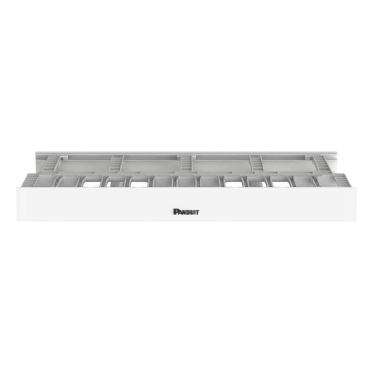 Organizador de Cables Horizontal NetManager de Alta Densidad, Doble (Frontal y Posterior), Para Rack de 19in, 1UR, Color Blanco