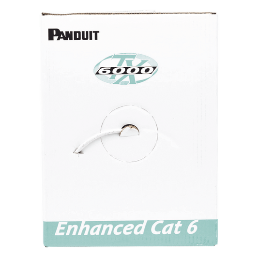 Bobina de Cable UTP 305 Metros (1000 Pies) de Cobre, TX6000™ PanNet, Reelex, Gris, Categoría 6 Mejorado (23 AWG), PVC (CMR, Riser), de 4 Pares