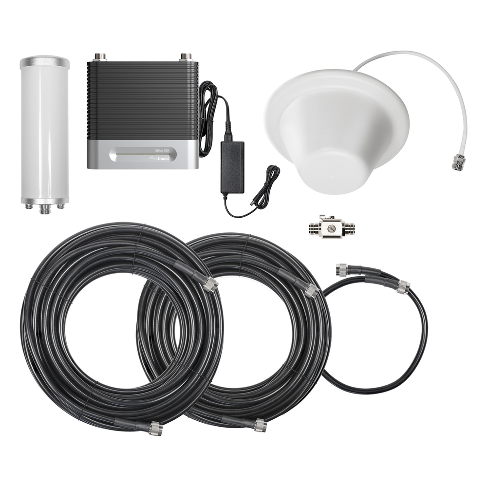 KIT Amplificador de Señal Celular 4G/ 3G, OFFICE 100 | Mejora la Señal Celular de Múltiples Operadores | Cubre áreas de hasta 1200 m²