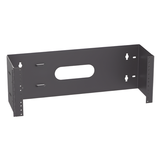 Rack Abierto de Instalación en Pared con Bisagras, Profundidad de 159 mm, 19 in de Ancho, 4 UR, Color Negro