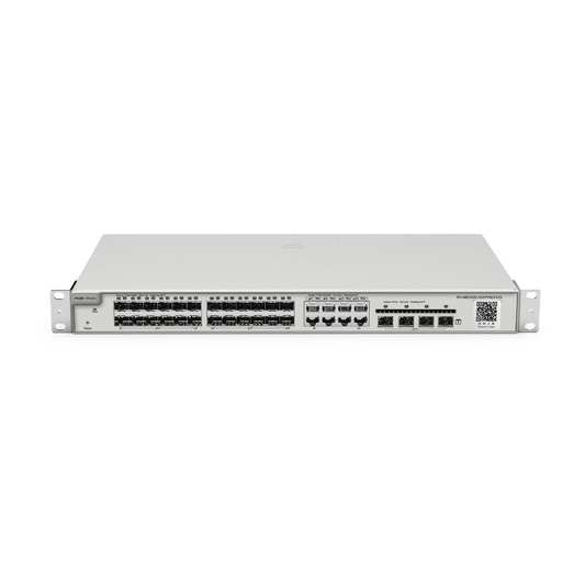 Switch administrable Capa 2+ Plus, 24 puertos SFP con 8 puertos Ethernet Gigabit y 4 SFP+ gestión en la nube