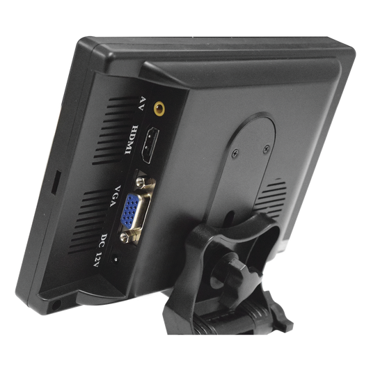 Monitor 7" TFT-LCD ideal para colocar en vehículos o DVR/NVR. Entradas de video HDMI, VGA y RCA (CVBS)