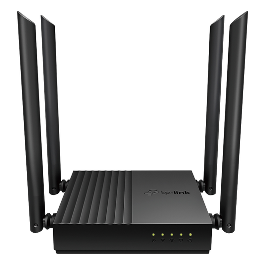Router Inalámbrico AC 1200 / Doble Banda MU-MIMO / 1 puerto WAN 10/100/1000 Mbps / 4 puertos LAN 10/100/1000 Mbps / Compatible con EasyMesh / Administración Web o App Tether