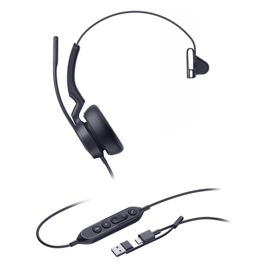 Diadema Alámbrica Yealink UH46 Mono USB-C/A Certificada con Microsoft Teams