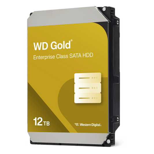 Disco Duro Empresarial WD Gold / SATA 6 Gb/s / 12 TB / 7200 RPM / Tecnología HelioSeal / ArmorCache / 5 Años Garantía / 2.5M Horas MTBF