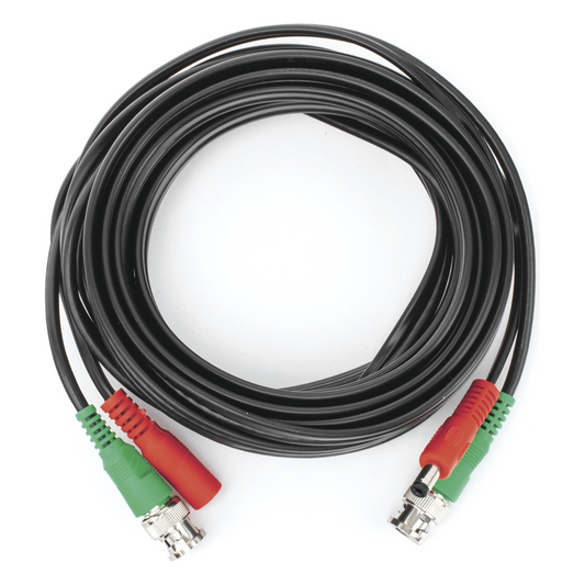 Cable Coaxial (BNC RG59) + Alimentación / SIAMES / 5 Metros (16.40 Pies) / 100% Cobre / Para Cámaras 4K / Uso Interior y Exterior