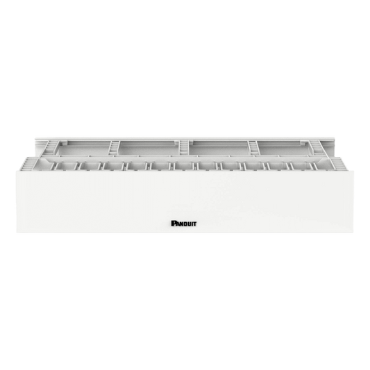 Organizador de Cables Horizontal NetManager de Alta Densidad, Doble (Frontal y Posterior), Para Rack de 19in, 2UR, Color Blanco