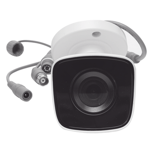 Bala TURBOHD 2 Megapíxeles (1080p) / METALICA / Gran Angular 103° / Lente 2.8 mm / IR EXIR Inteligente 20 mts / Exterior IP66 / TVI-AHD-CVI-CVBS