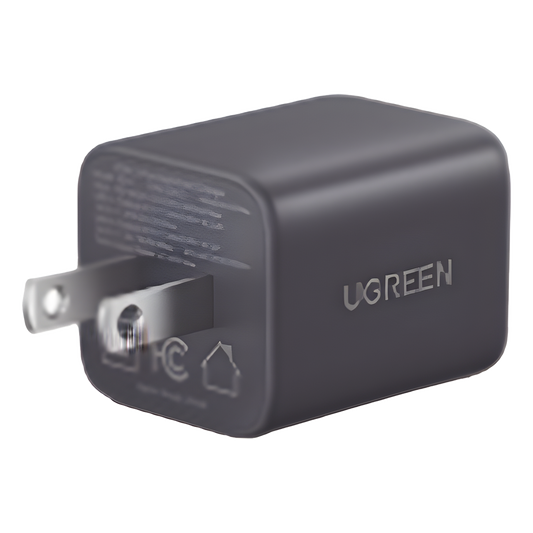 Cargador rápido GaN 1A1C de 20 W y 2 puertos