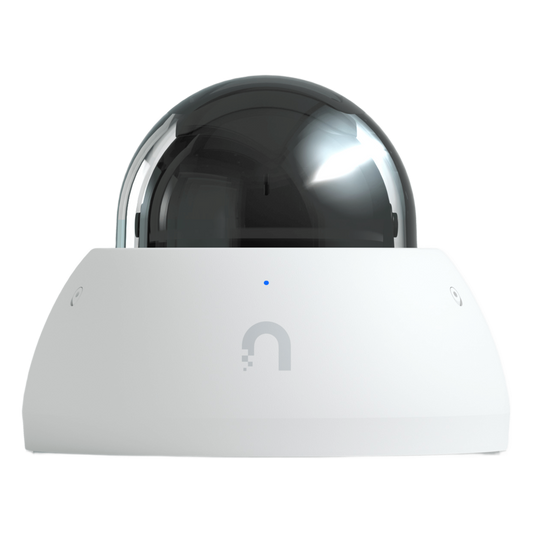 Cámara UniFi Protect G5 AI Dome Blanco, Para Interior o Exterior, 4K (8MPX), Ángulo 109.9°. Visión Nocturna IR Hasta 40m, Detecciones Inteligentes de Rostros y Placas, Audio Bidireccional, Protección IP66, Anti-Vandalismo