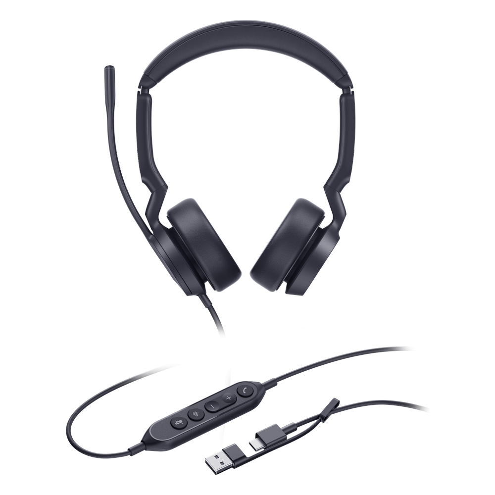 Diadema Alámbrica UH44 Dual UC de Yealink con Conectividad USB-C/A y Amplia Compatibilidad