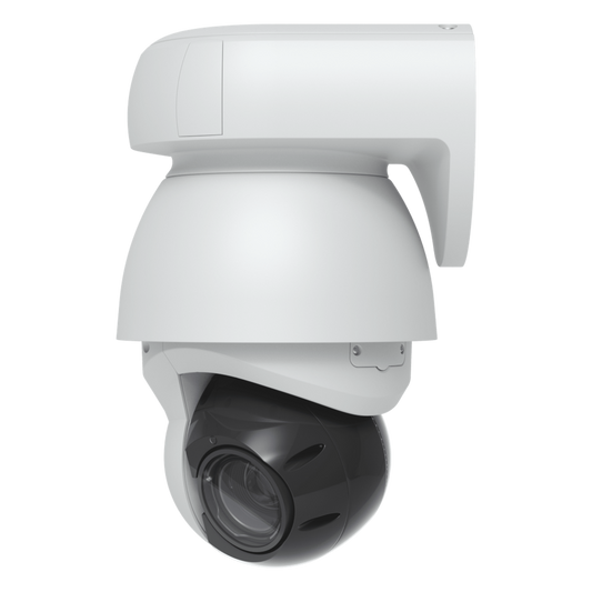 Cámara UniFi Protect PTZ AI Industrial Color Blanco, 4K (8MPX), Zoom Óptico 22x, Visión Nocturna IR 100 m, Reconocimiento Facial y Placas, Protección IP66, Movimiento 360°, PoE++