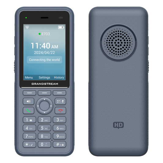 Teléfono IP Wi-Fi Inalámbrico WP836 / Wi-Fi 6 Doble Banda / IP69K Resistente a Exteriores / Batería 3000 mAh / 4 Conferencias / Bluetooth Integrado / USB Tipo C / Compatibilidad con Códec Opus HD