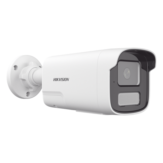 Cámara IP Bala 4 Megapixel (2560×1440) / Smart Hybrid Light IR+White Light 50 m (164 ft) / Detección Humana y Vehicular / Audio Bidireccional Integrado / WDR 120 dB / IP67 / PoE / H.265+ / Slot microSD 512 GB