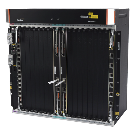 OLT Carrier Class Modular GPON, 16 Ranuras de Servicio, Incluye 1 Tarjeta de Servicio, crecimiento hasta 256 puertos GPON o 128 XGPON, Gestión por UNM2000, CLI, (Incluye Instalación de Software UNM2000)