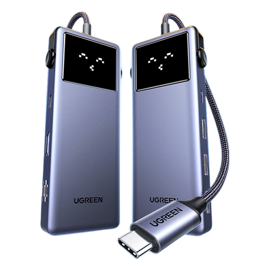 Hub USB-C 7 en 1 / USB-C a HDMI 4K 60Hz / 2x USB-A 3.0 + USB-C 3.0 + USB-A 2.0 / Gigabit Ethernet / PD 100W / Cable 20 cm (7.9 in)