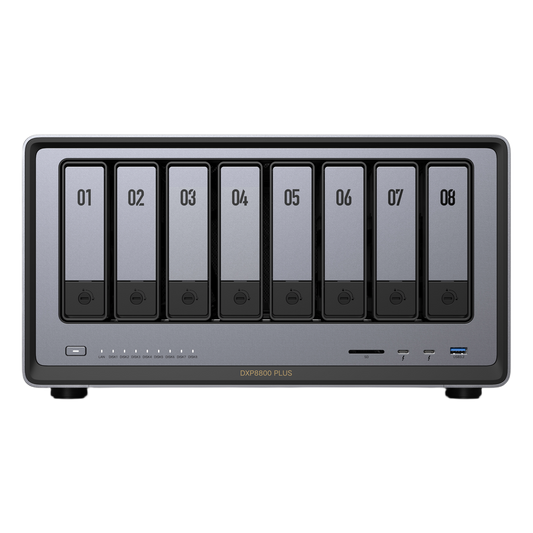 NAS UGREEN NASync DXP8800 Plus / Intel Core i5-1235U 10 Núcleos / 8 Bahías SATA + 2 M.2 NVMe / 2 Puertos 10GbE / Thunderbolt 4 / HDMI 8K / DDR5 Expandible 64GB / PCIe 4.0 x4