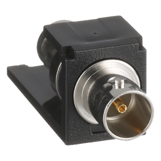Módulo Acoplador Coaxial Tipo BNC, Mini-Com, de 75 Ohms, Color Negro
