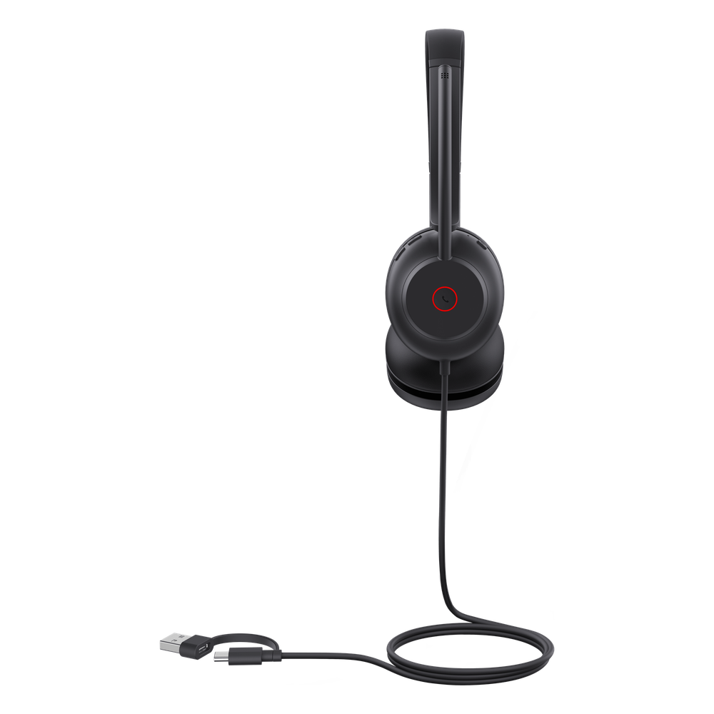Diadema Alámbrica UH35 Dual de Yealink USB-C/A Compatible con Teléfonos IP Yealink y Computadoras