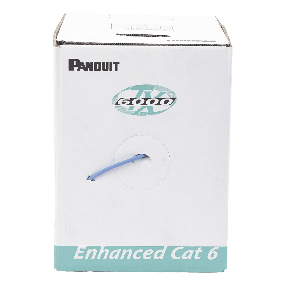 Bobina de Cable UTP 305 Metros (1000 Pies) de Cobre, TX6000™ PanNet, Reelex, Azul, Categoría 6 Mejorado (23 AWG), PVC (CM), de 4 Pares