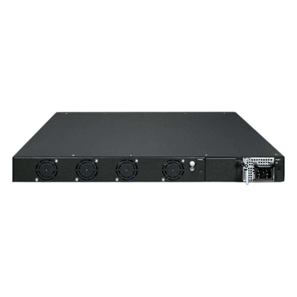 Switch Gestionado Capa 3 Multi-puerto 10G/25G + 2/4-Puerto 100G QSFP28 / 880-1520 Gbps Non-Blocking / Stacking 10 Unidades / Enrutamiento OSPF, BGP, RIP, VRRP / ERPS G.8032 / Slot Para Fuente Redundante AC/DC / Data Center y AI Infrastructure