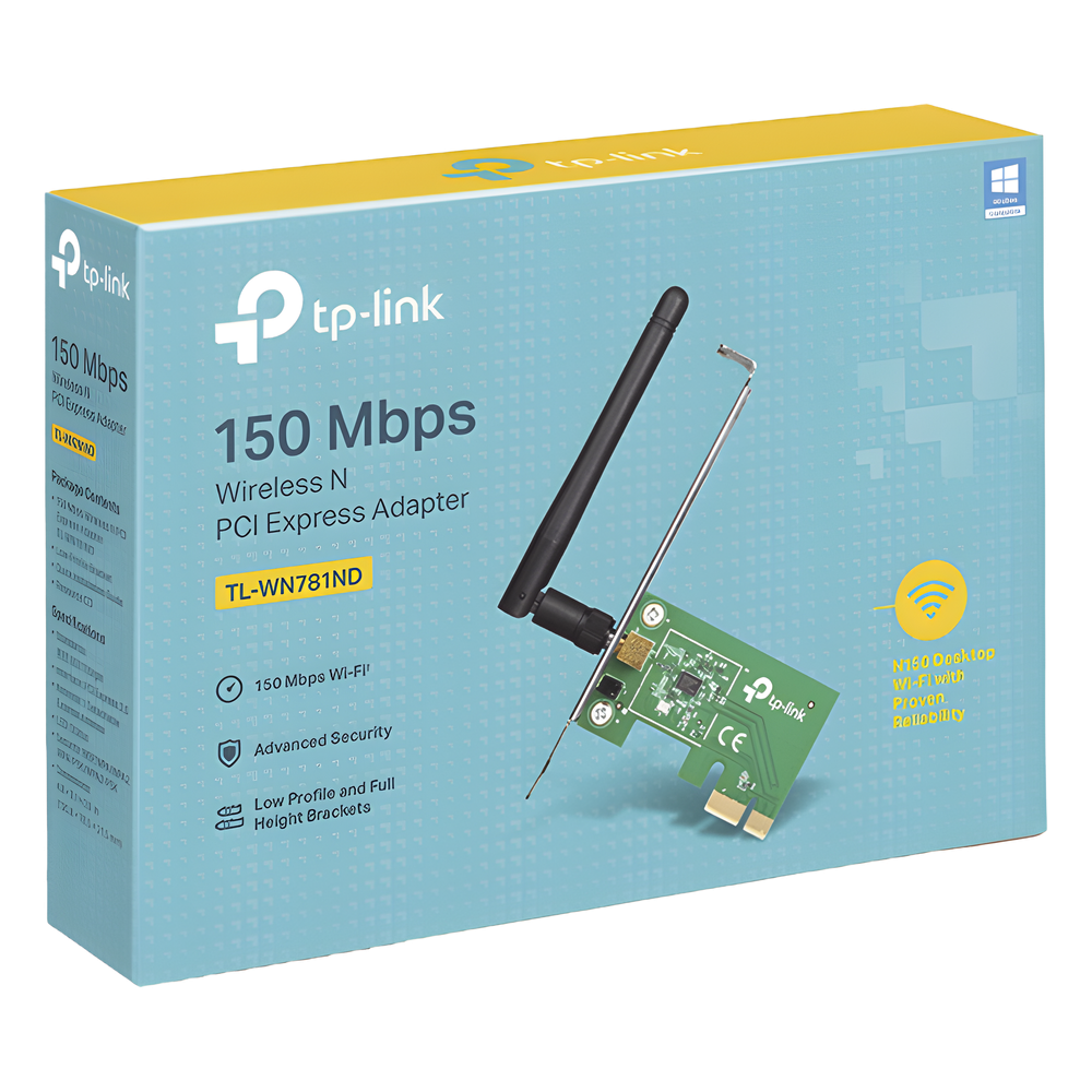 Adaptador Inalámbrico PCI Express / Velocidad inalámbrica de hasta 150 Mbps / Cifrado WPA/WPA2 / Compatible con windows y Linux