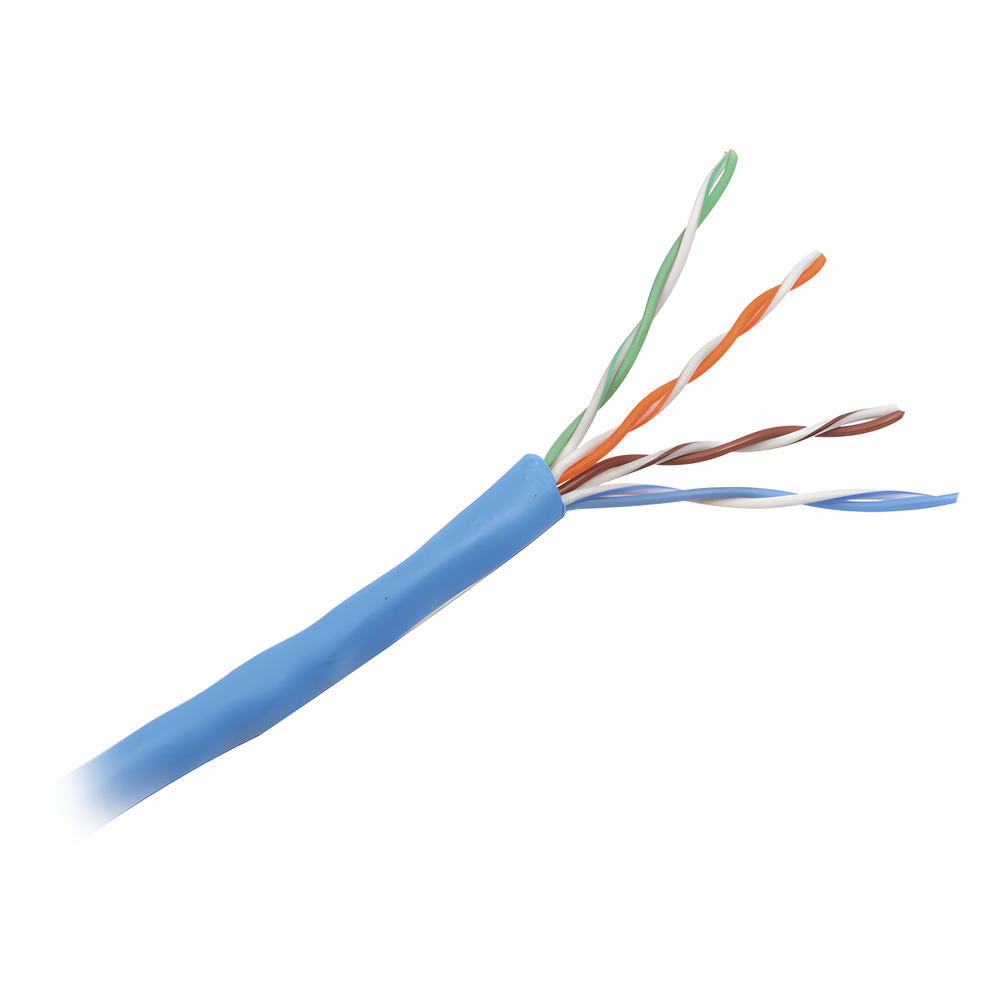 Bobina de Cable UTP de 305 Metros (1000 Pies) de Cobre, NetKey, Azul, Categoría 5e (24 AWG), Riser (CMR), de 4 Pares
