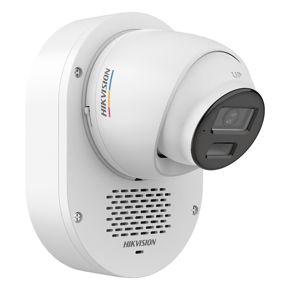 Cámara Turret TURBOHD 2 Megapixel (1080p) / Imagen a Color 24/7 con Apertura F1.0 / Audio Bidireccional y Sirena / Luz Blanca e IR 40 m (131.2 ft) / IP67 / Smart-Hybrid Light / 3D DNR