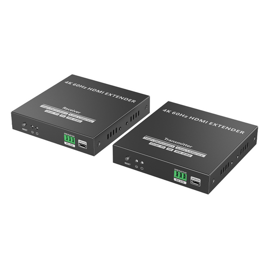 Kit Extensor HDMI para distancias de 120 metros | Soporta resolución 4K @60Hz | Cat 6, 6a y 7 | Salida Loop en el Tx para visualización local | Soporta control remoto del equi