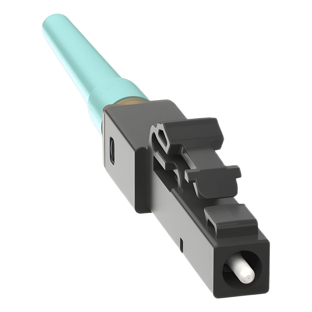 Conector LC de Empalme por Fusion OmniSplice™, Para Fibra Óptica Multimodo 50/125µm OM3/OM4/OM5, Color Aqua